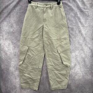 Frame Cargo Pants Womens 24 Beige Barrel Leg Baggy Utility